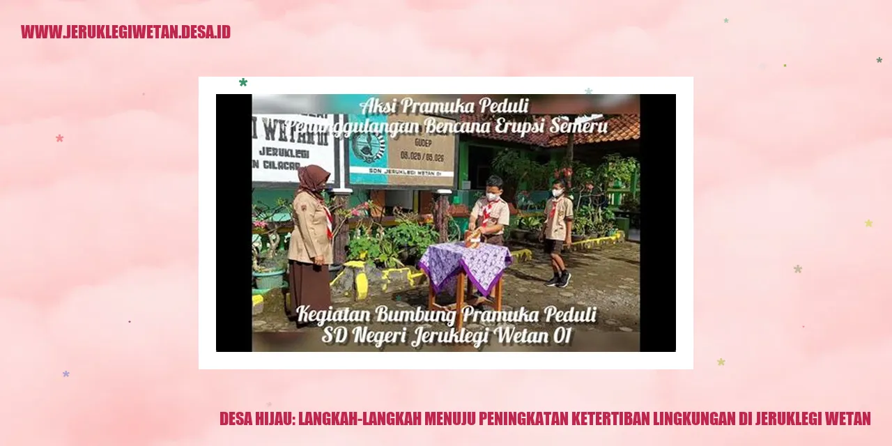 Desa Hijau: Langkah-Langkah Menuju Peningkatan Ketertiban Lingkungan di Jeruklegi Wetan