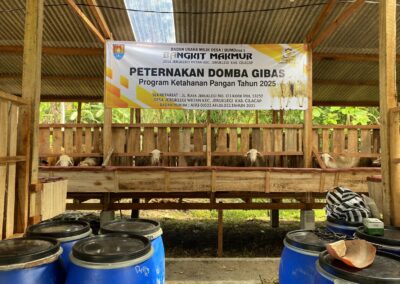 Realisasi Program Ketahanan Pangan Desa, Pembangunan Kandang Domba Gibas BUMDes Bangkit Makmur Resmi Rampung
