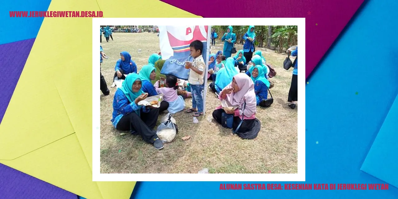 Alunan Sastra Desa: Kesenian Kata di Jeruklegi Wetan