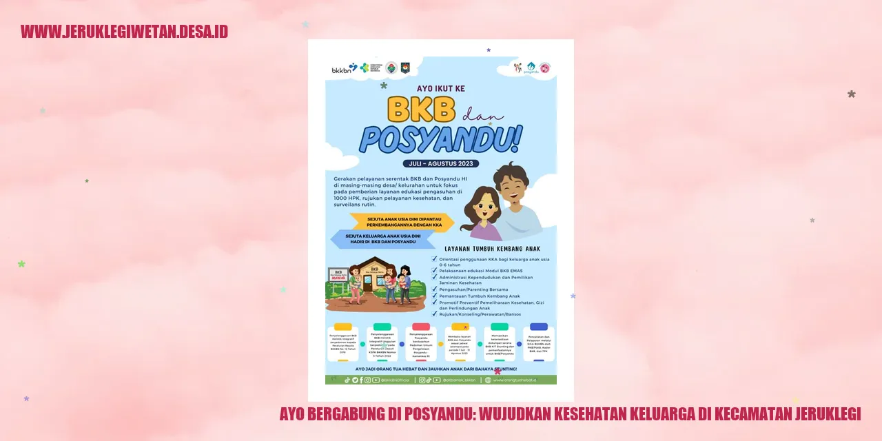 Ayo Bergabung di Posyandu: Wujudkan Kesehatan Keluarga di Kecamatan Jeruklegi