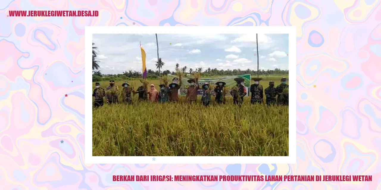 Irigasi di lahan pertanian