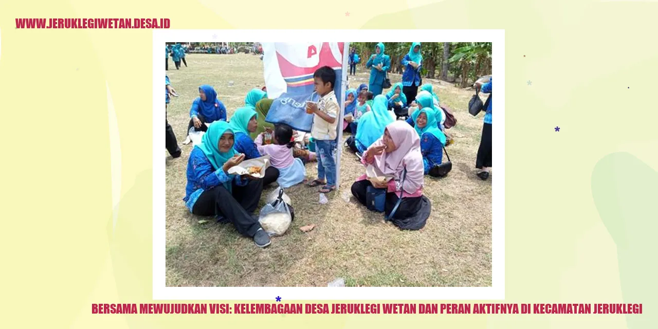 Visi dan Misi Desa Jeruklegi Wetan