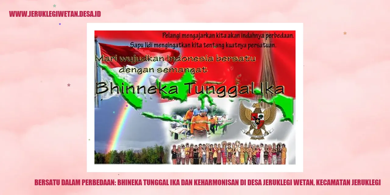 Bersatu Dalam Perbedaan: Bhineka Tunggal Ika dan Keharmonisan di Desa Jeruklegi Wetan, Kecamatan Jeruklegi