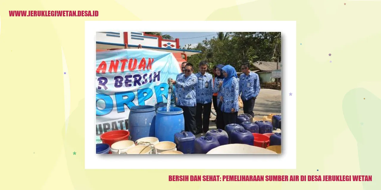 Pemeliharaan Sumber Air di Desa Jeruklegi Wetan