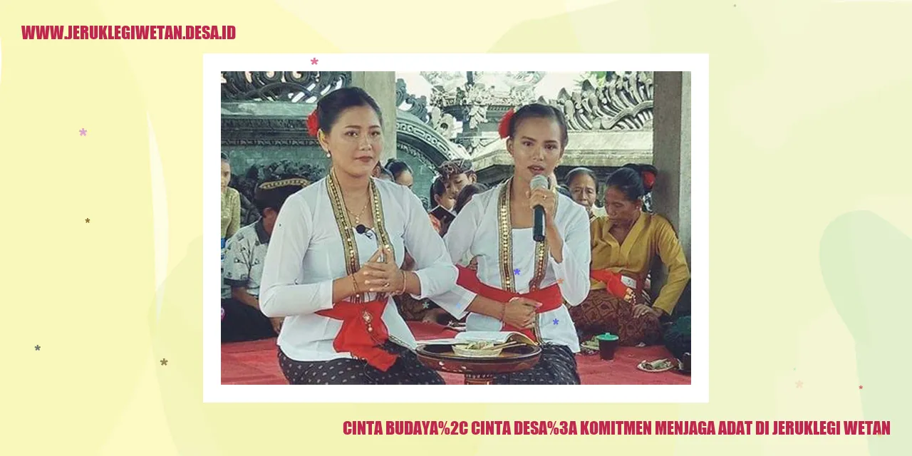 Cinta Budaya, Cinta Desa: Komitmen Menjaga Adat di Jeruklegi Wetan