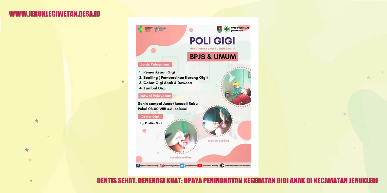 Dentis Sehat, Generasi Kuat: Upaya Peningkatan Kesehatan Gigi Anak di Kecamatan Jeruklegi