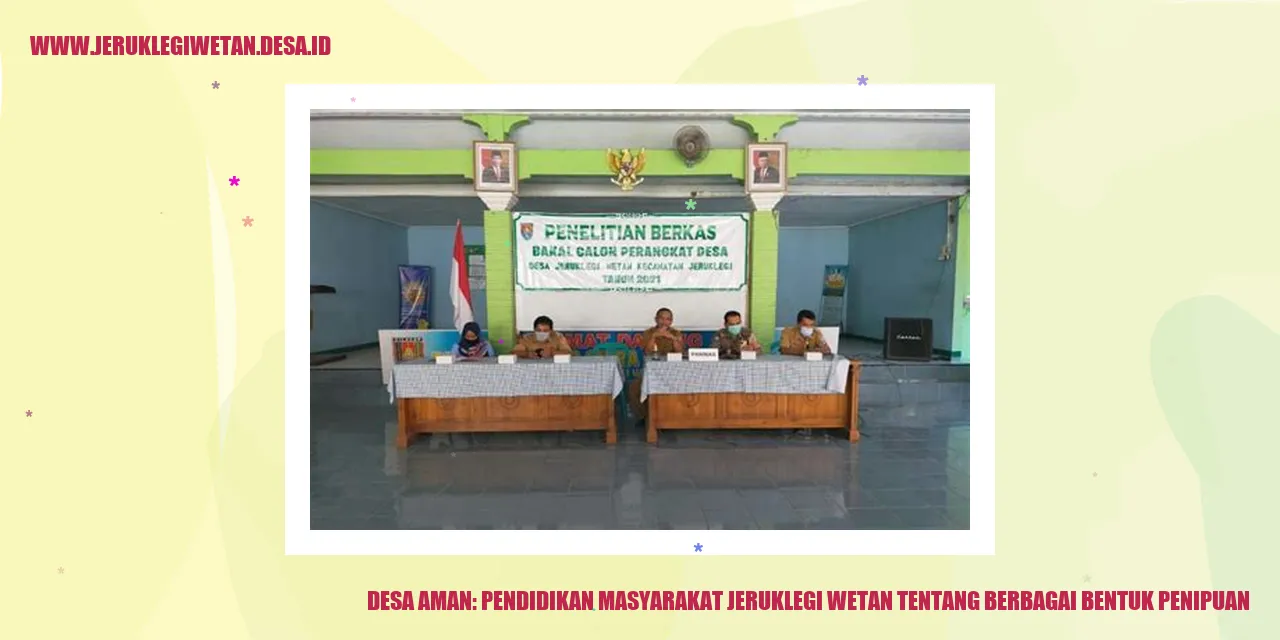 Desa Aman: Pendidikan Masyarakat Jeruklegi Wetan tentang Berbagai Bentuk Penipuan