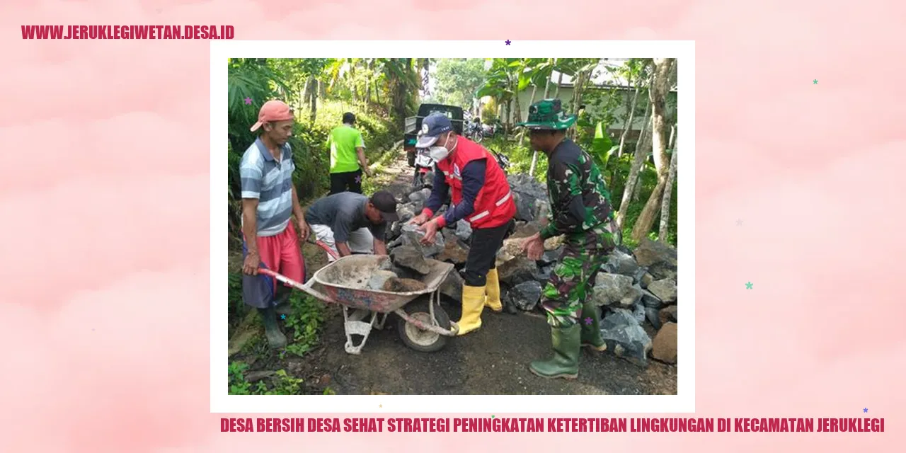 Desa Bersih, Desa Sehat: Strategi Peningkatan Ketertiban Lingkungan di Kecamatan Jeruklegi