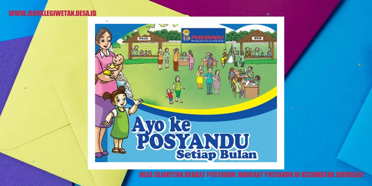 Desa Sejahtera Berkat Posyandu