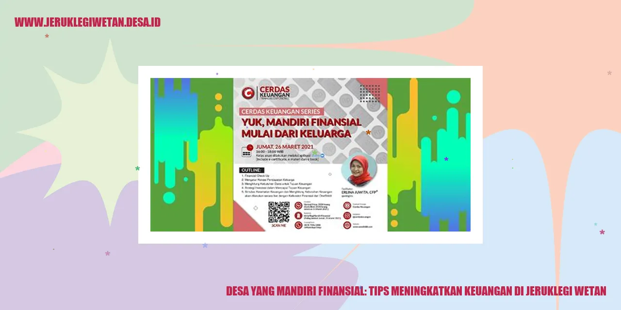 Desa yang Mandiri Finansial: Tips Meningkatkan Keuangan di Jeruklegi Wetan