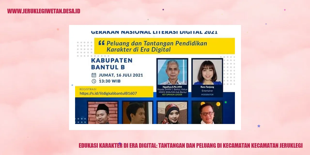 Edukasi Karakter di Era Digital: Tantangan dan Peluang di Kecamatan Jeruklegi