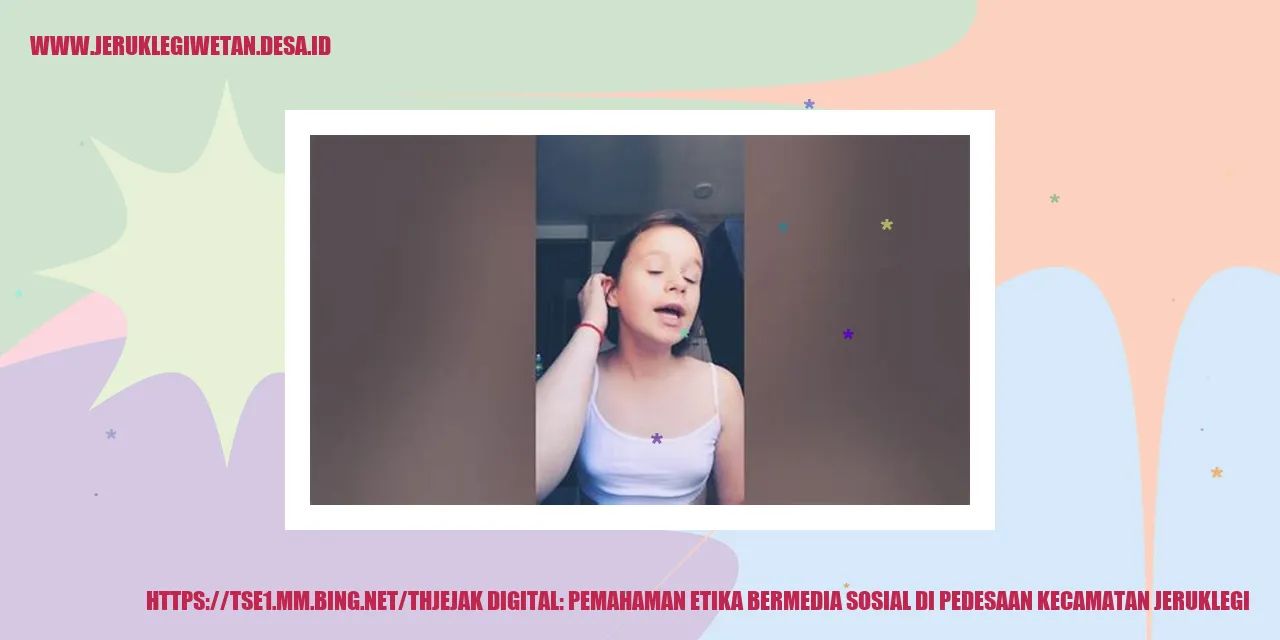 Jejak Digital: Pemahaman Etika Bermedia Sosial di Pedesaan Kecamatan Jeruklegi