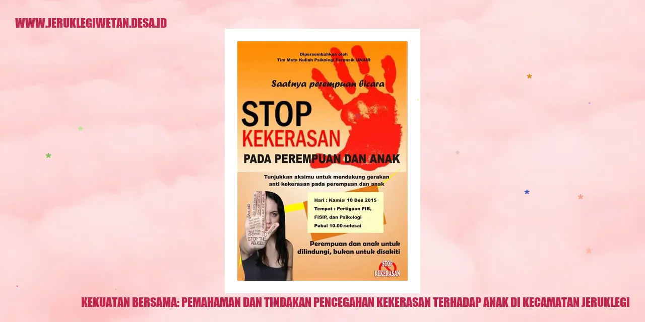 Kekuatan Bersama: Pemahaman dan Tindakan Pencegahan Kekerasan terhadap Anak di Kecamatan Jeruklegi
