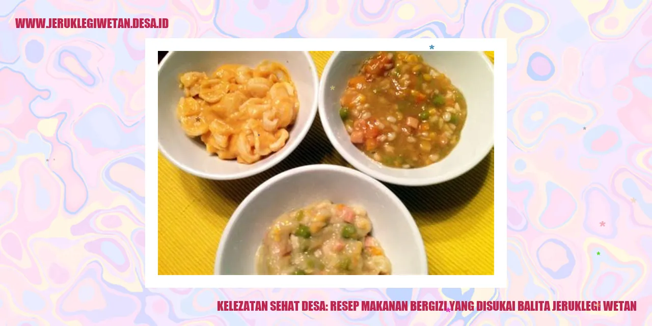 Kelezatan Sehat Desa: Resep Makanan Bergizi yang Disukai Balita Jeruklegi Wetan
