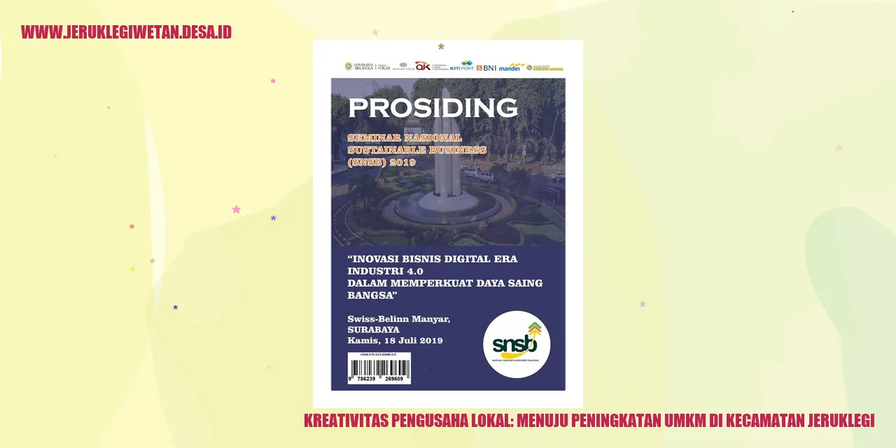 Kreativitas Pengusaha Lokal: Menuju Peningkatan UMKM di Kecamatan Jeruklegi