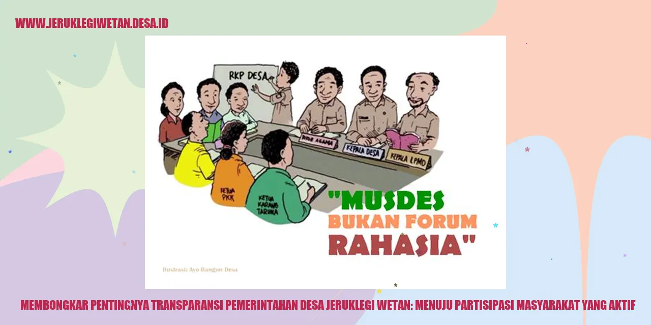 Transparansi Pemerintahan Desa Jeruklegi Wetan