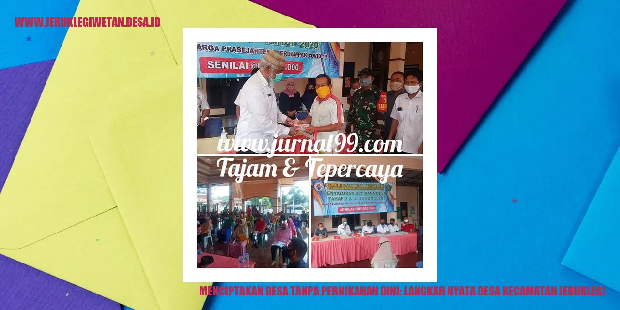Desa Tanpa Pernikahan Dini