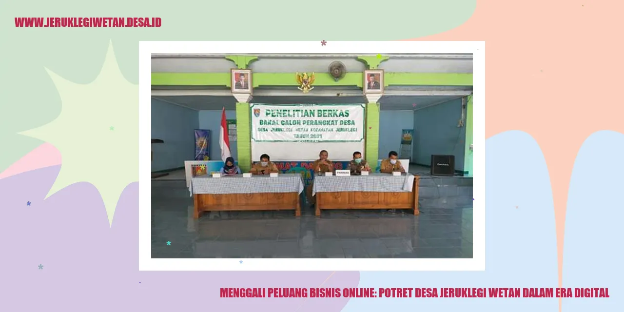 Menggali Peluang Bisnis Online: Potret Desa Jeruklegi Wetan dalam Era Digital