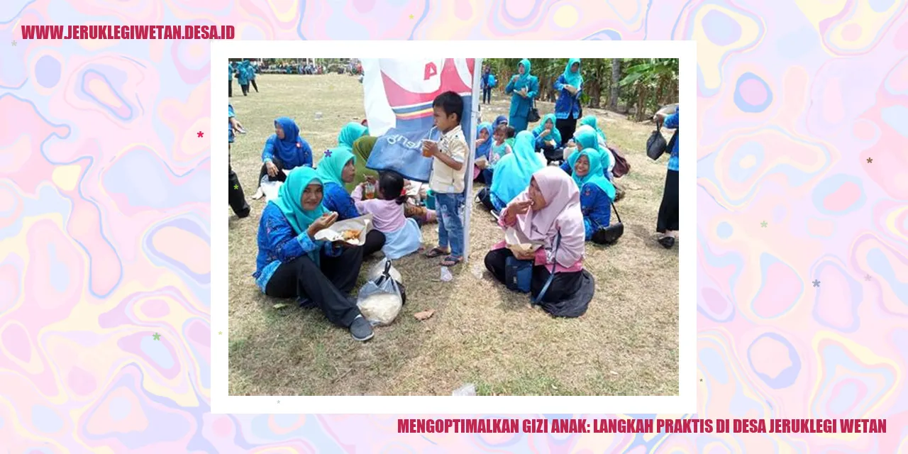 Mengoptimalkan Gizi Anak: Langkah Praktis di Desa Jeruklegi Wetan