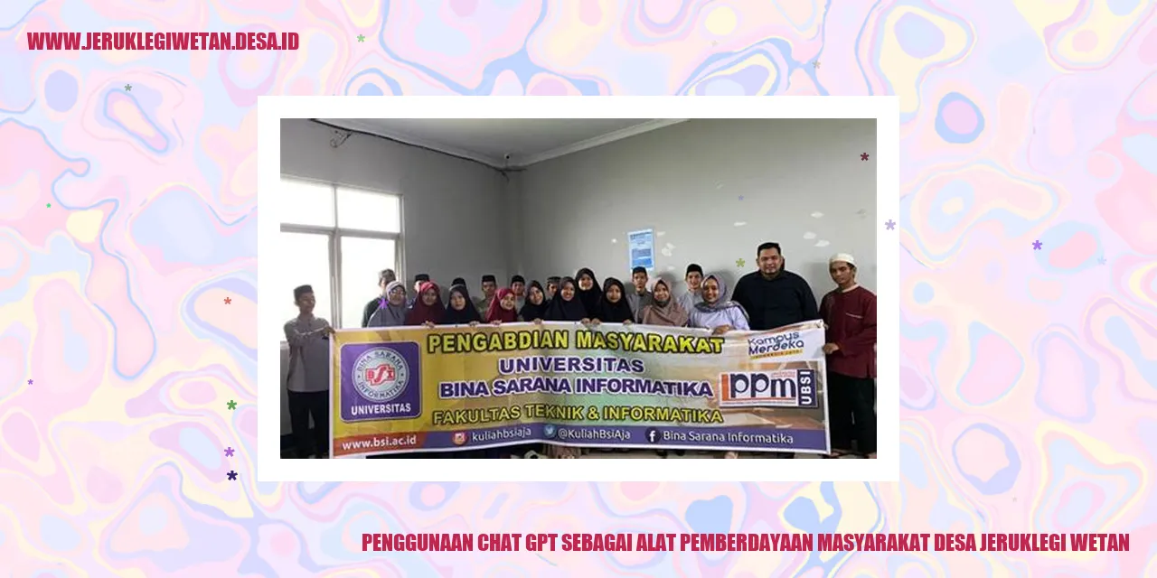 Penggunaan Chat GPT sebagai Alat Pemberdayaan Masyarakat Desa Jeruklegi Wetan