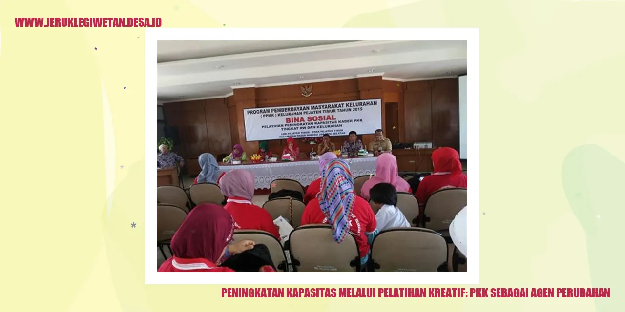 Peningkatan Kapasitas Melalui Pelatihan Kreatif: PKK Sebagai Agen Perubahan