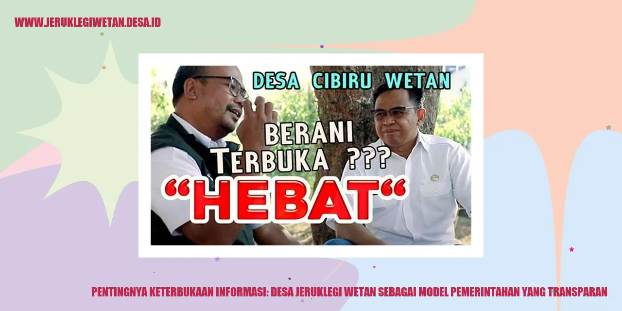 Keterbukaan Informasi