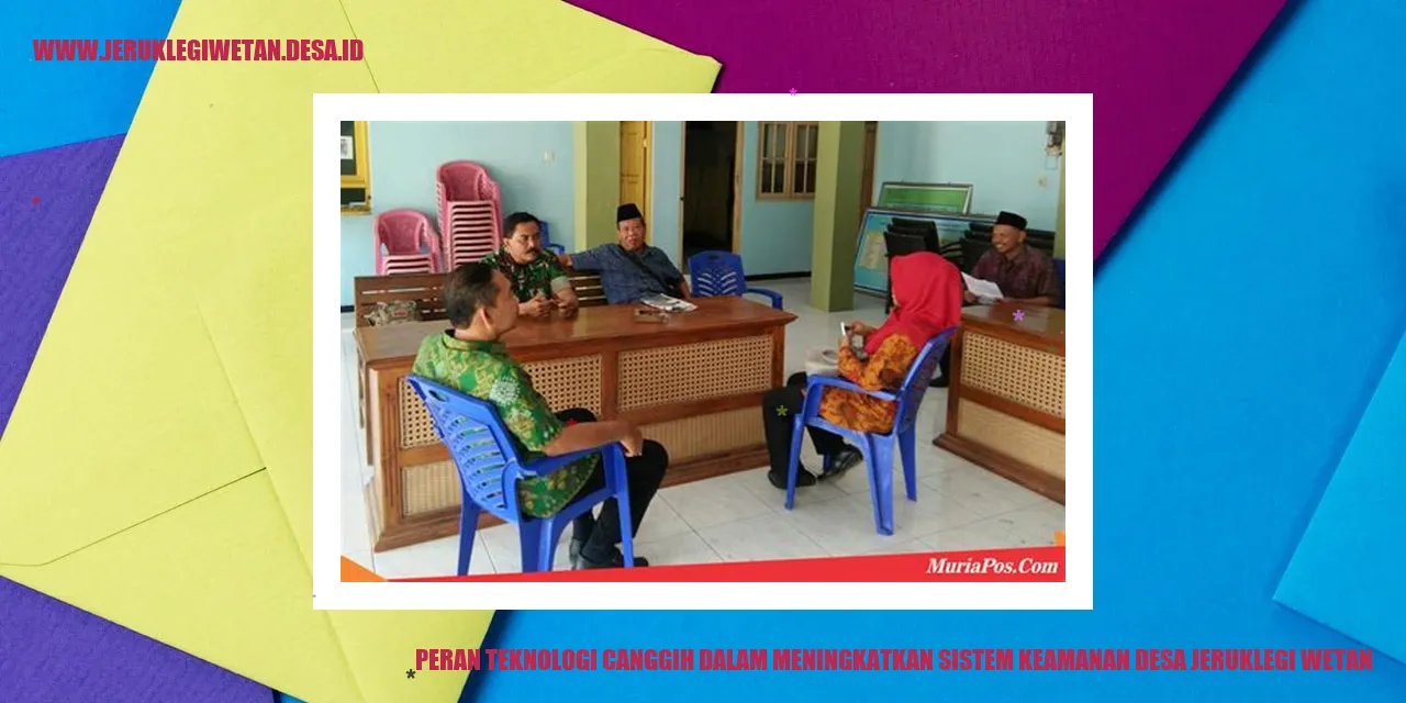 Peran Teknologi Canggih dalam Meningkatkan Sistem Keamanan Desa Jeruklegi Wetan