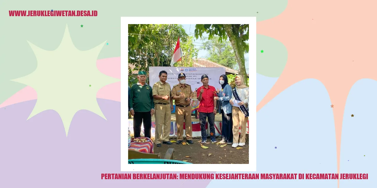 Gambar Pertanian Berkelanjutan: Mendukung Kesejahteraan Masyarakat di Kecamatan Jeruklegi