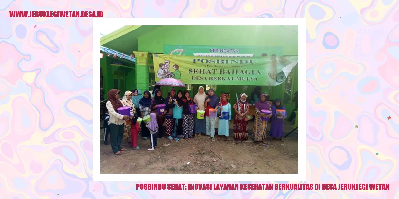 Posbindu Sehat: Inovasi Layanan Kesehatan Berkualitas di Desa Jeruklegi Wetan