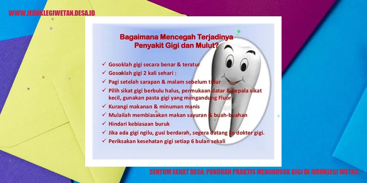 Senyum Sehat Desa: Panduan Praktis Menggosok Gigi di Jeruklegi Wetan