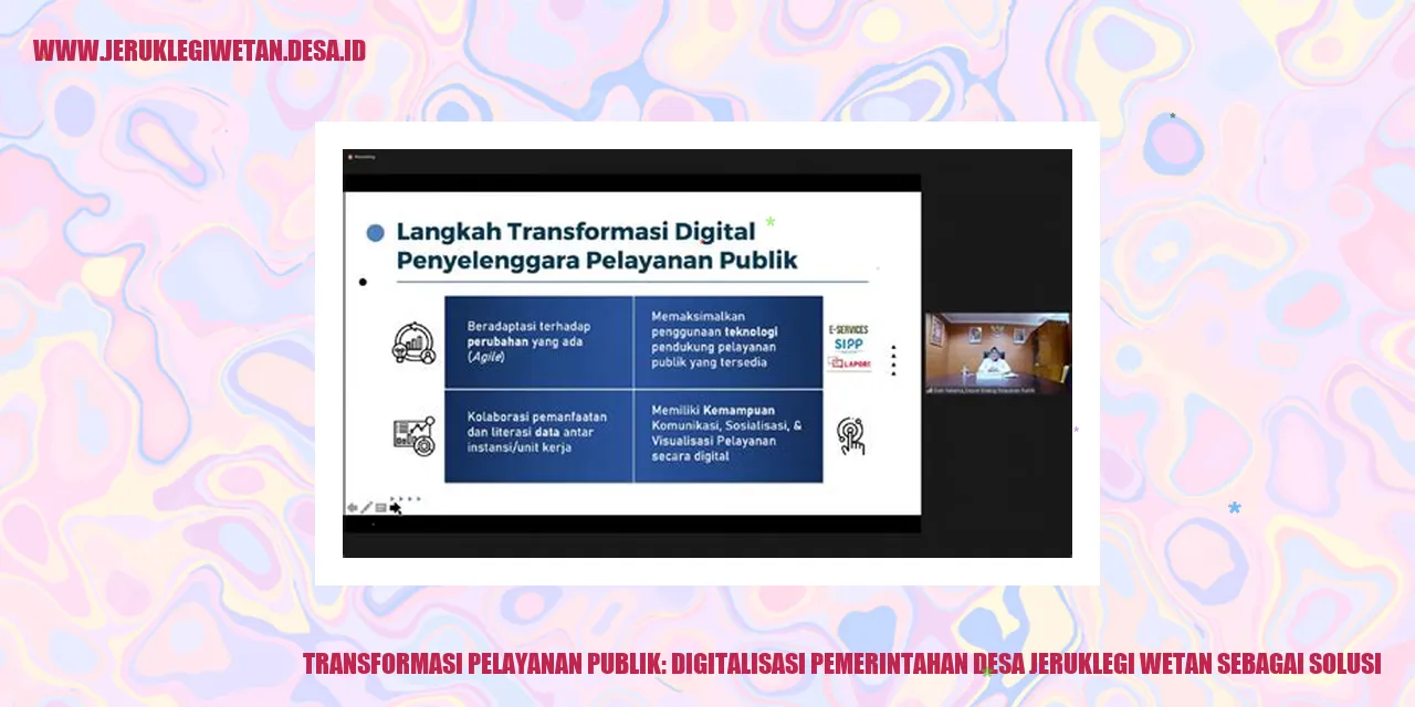 Transformasi Pelayanan Publik: Digitalisasi Pemerintahan Desa Jeruklegi Wetan sebagai Solusi